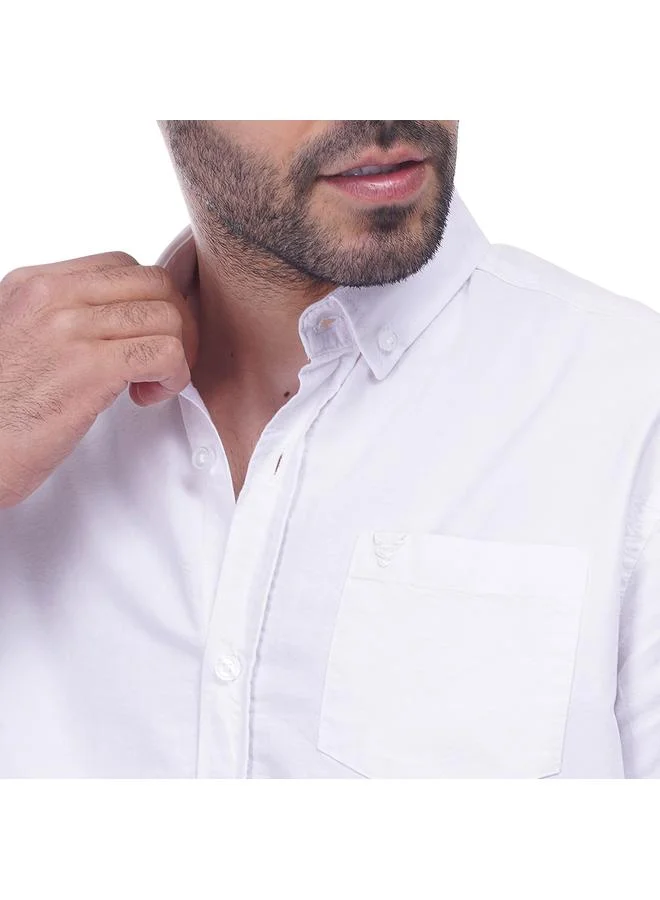 كوب قميص كوب سادة بأكمام طويلة وتفاصيل جيب