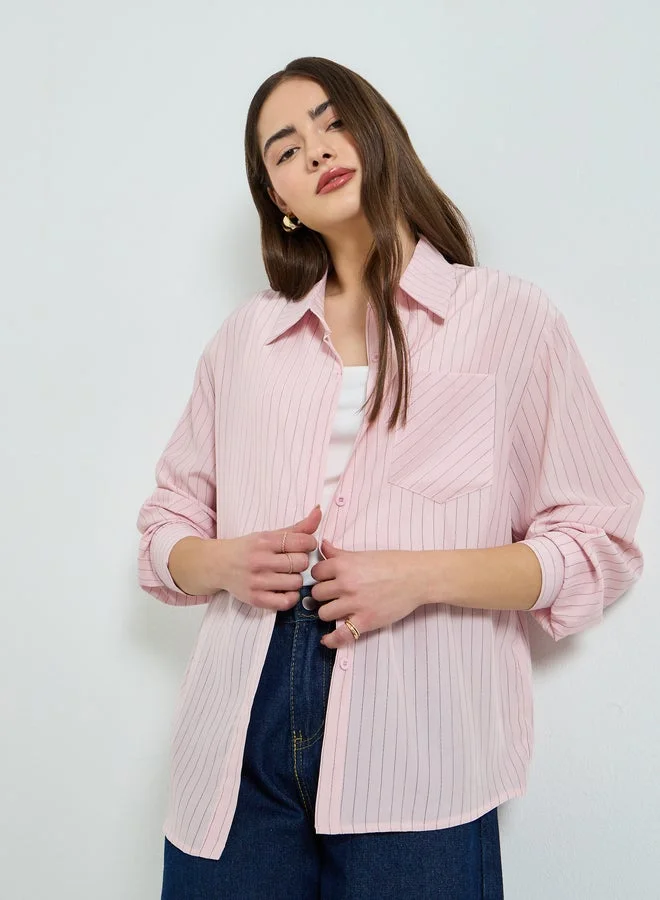 ستايلي قميص مخطط واسع