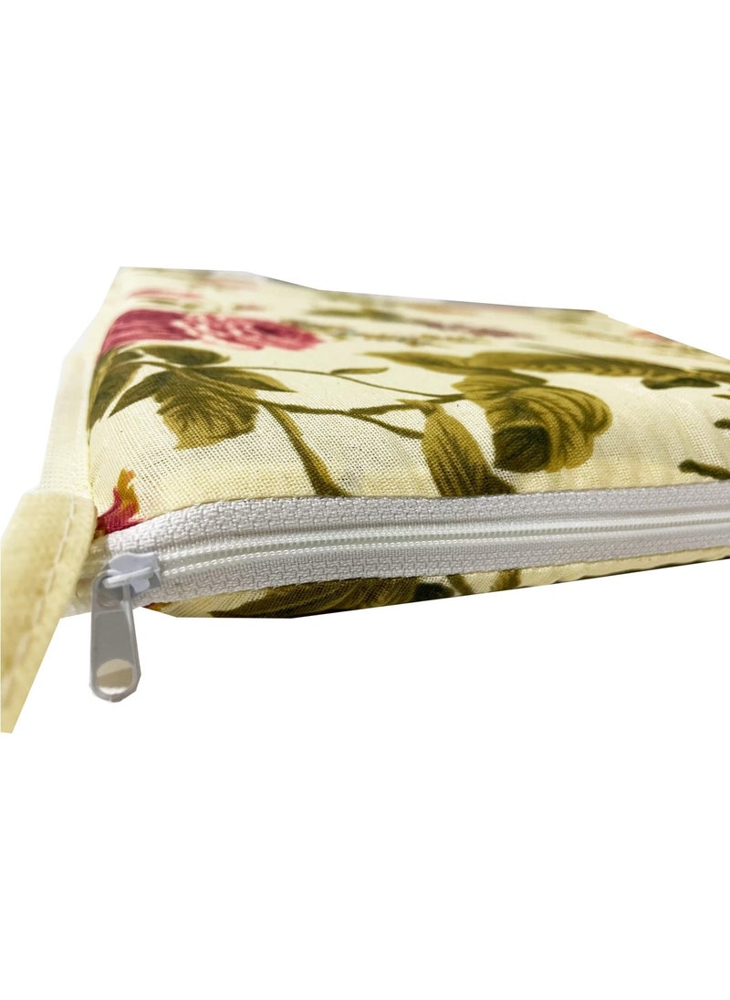Nelson - Chair Cushion Eco Zippered with Sponge - 4 Pieces (English Rose) Washable - Image 1