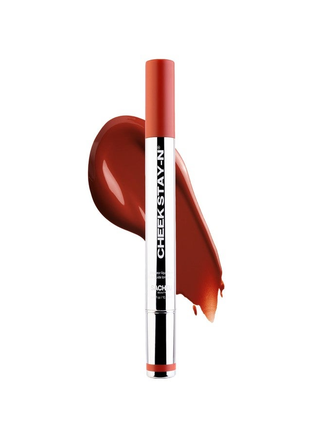 Sacheu Cheek STAY-N Liquid Blush for Cheeks - High Pigment, Buildable, Lightweight Cream Blush for Dewy & Radiant Flushed Cheeks - Long-lasting & Cruelty Free, I'm Hot - Image 1