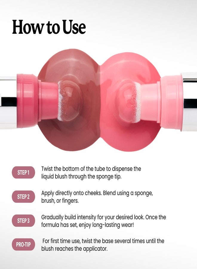 Sacheu Cheek STAY-N Liquid Blush for Cheeks - High Pigment, Buildable, Lightweight Cream Blush for Dewy & Radiant Flushed Cheeks - Long-lasting & Cruelty Free, I'm Hot - Image 4