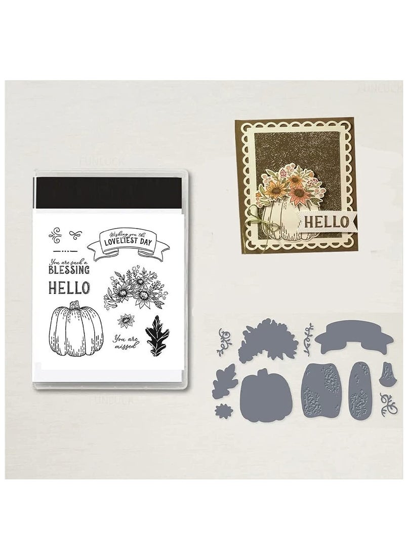 SOLARAE Stamps and Dies for Card Making, Card Making Supplies, Spring Stamp Dies, DIY Scrapbooking Arts Crafts Stamping, Metal Cutting Dies Stamps Arts Supplies, Silicone Stamps For Gifts - Image 1