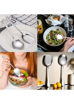 Oasisgalore Stainless Steel Large Buffet Serving Spoons with Long Handles Salad Spoon for Kitchen Restaurant Banquet  - Image 4