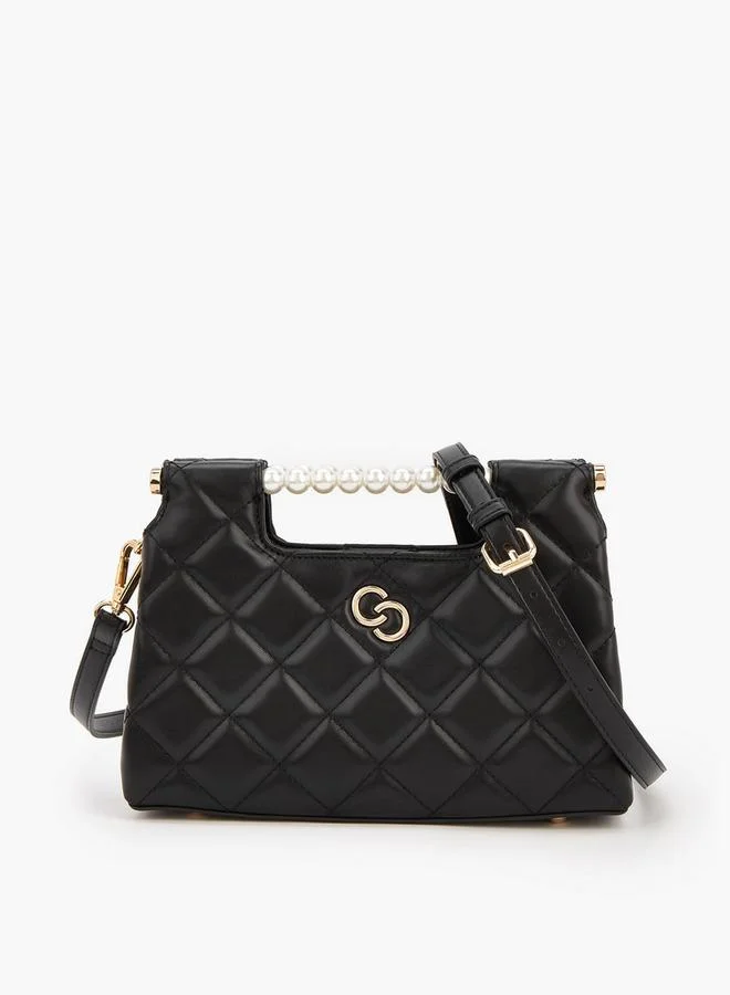 سيليست حقيبة كتف مبطنة بمقبض لؤلؤ علوي