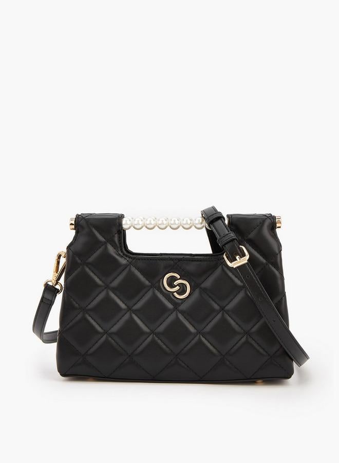 سيليست حقيبة كتف مبطنة بمقبض لؤلؤ علوي - Image 1