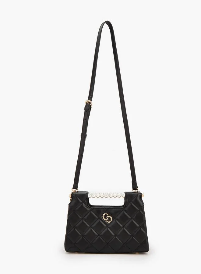 سيليست حقيبة كتف مبطنة بمقبض لؤلؤ علوي