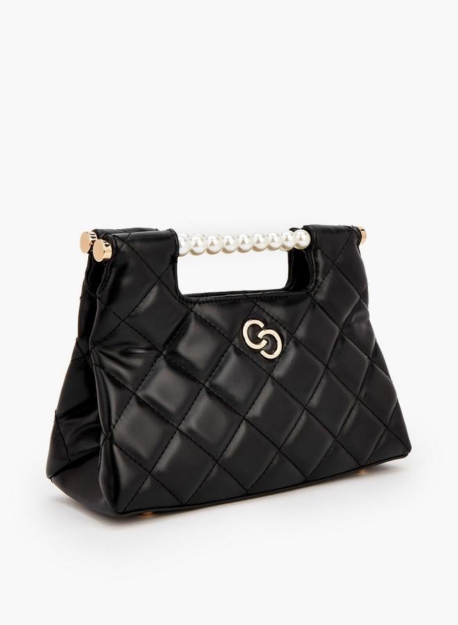 سيليست حقيبة كتف مبطنة بمقبض لؤلؤ علوي - Image 3