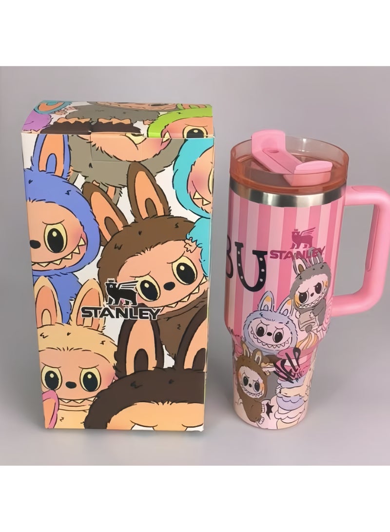 Stanley × Labubu Stainless steel vacuum insulated cup ,40oz Insulated Travel Cup, Exclusive Collectible Design