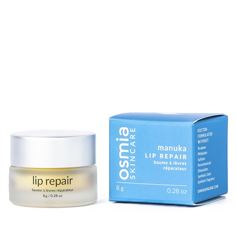 Osmia Skincare - Natural Lip Repair Overnight Mask + Hydrating Gloss | Manuka Honey, Myrrh, Lanolin | Moisturize, Plump, Soothe | Clean Beauty For Healthy Skin (0.28 oz | 8 g) - Image 1