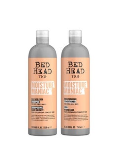 Bed Head by TIGI Shampoo and Conditioner For Dry Hair Moisture Maniac Sulfate-Free Shampoo & Moisturizing Conditioner with Argan Oil 25.36 fl oz 2 count