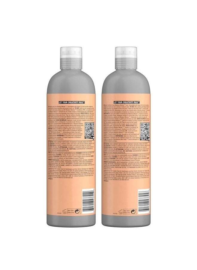 TIGI - Bed Head by TIGI Shampoo and Conditioner For Dry Hair Moisture Maniac Sulfate-Free Shampoo & Moisturizing Conditioner with Argan Oil 25.36 fl oz 2 count - Image 1