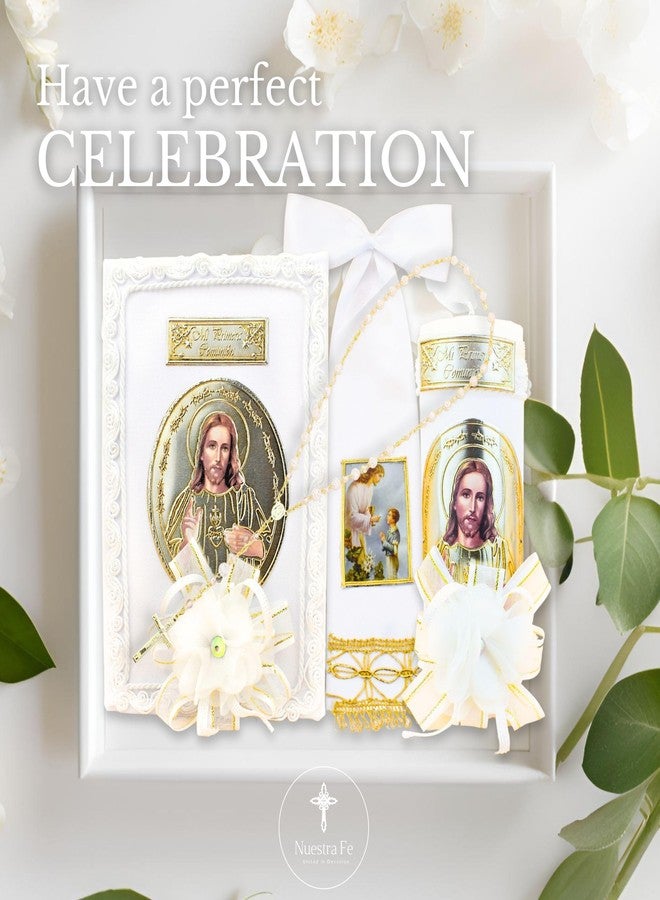 Nuestra Fe First Communion Candle and Bible - Biblia y Vela de Primera comunión para niño (Boy) - Image 5