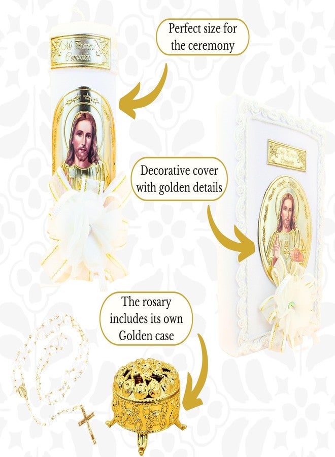 Nuestra Fe First Communion Candle and Bible - Biblia y Vela de Primera comunión para niño (Boy) - Image 3