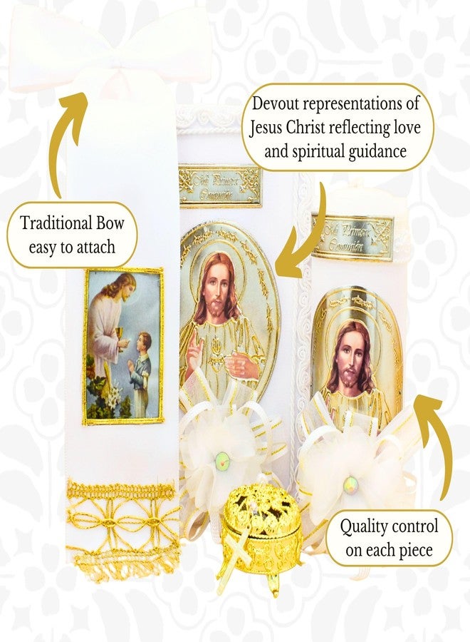 Nuestra Fe First Communion Candle and Bible - Biblia y Vela de Primera comunión para niño (Boy) - Image 4