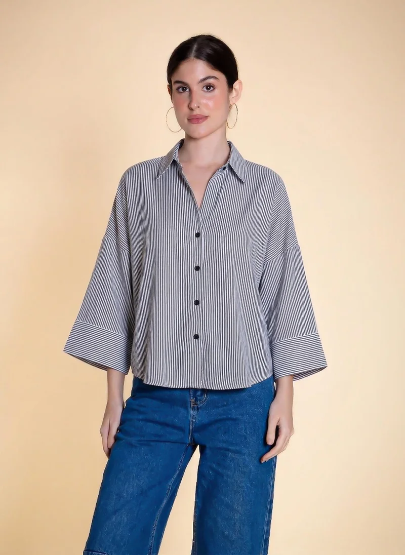 شايبس FLOWING STRIPED SHIRT