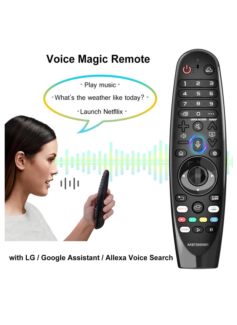 TIGER - Replacement for LG MR20GA Magic Remote Control – Compatible with LG 2017-2024 Smart TVs, Voice Control, Air Mouse Function, Easy Navigation, Universal Magic Remote - Image 1