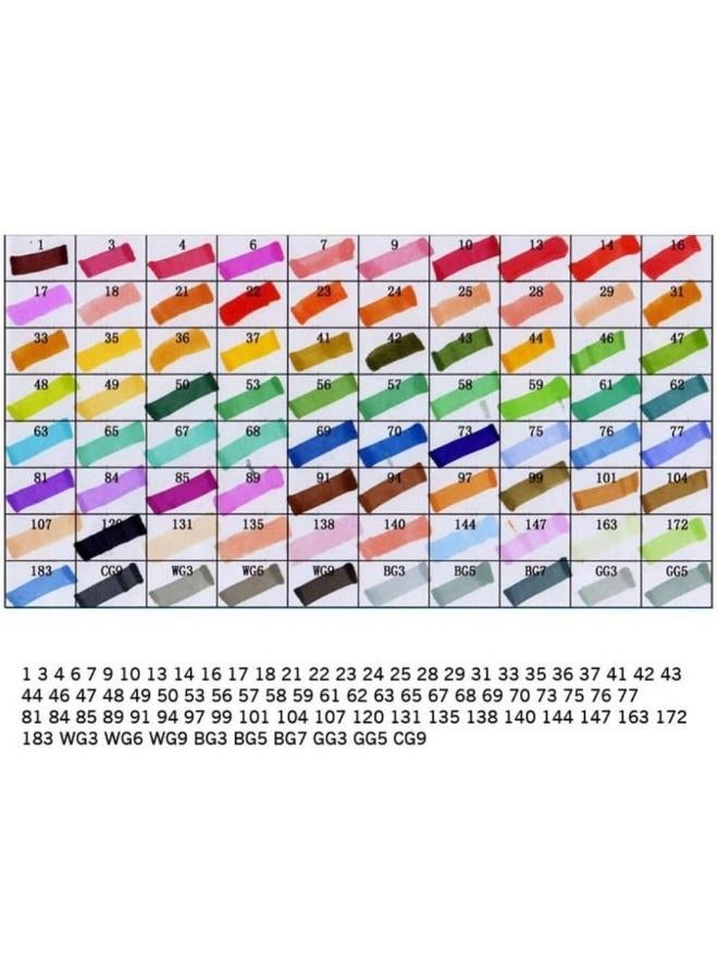 قلم تحديد احترافي مقاوم للماء من تاتش فايف، برأسين، 80 لونًا، مثالي للفنون والرسم والتلوين ورسم المانجا والتصميم. - Image 3