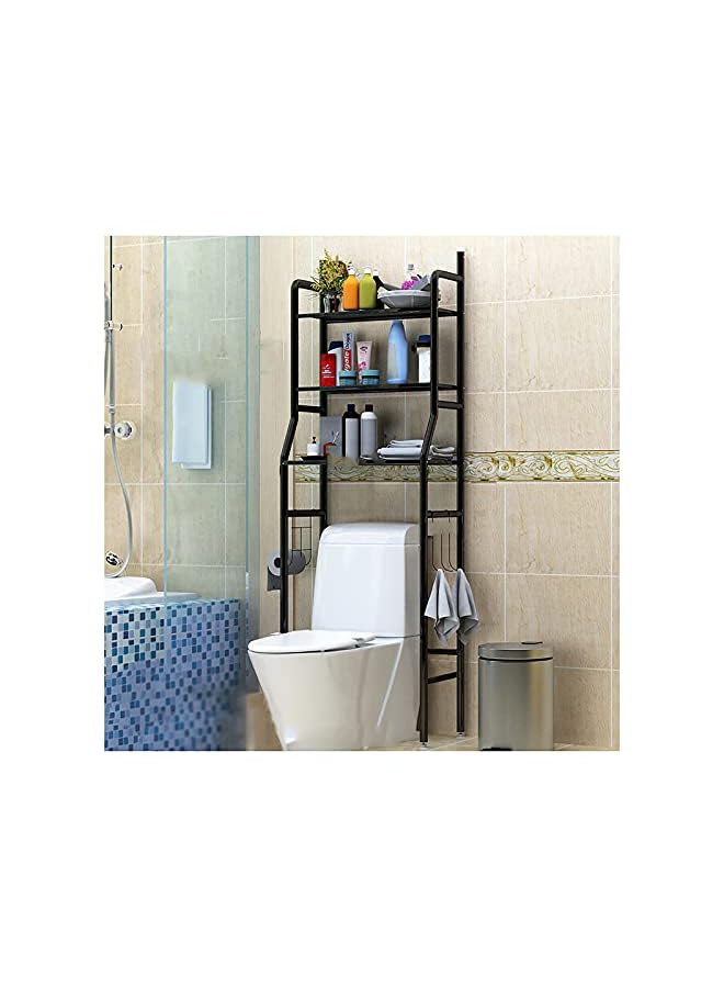 IAF Toilet Shelf, 3-Tier Bathroom Storage Shelf, Washing Machine Storage Shelf Rack, Multi-Functional Space Saving Organizer In Washroom(Size:50X25X160CM,Color:02(3 floors)) - Image 2