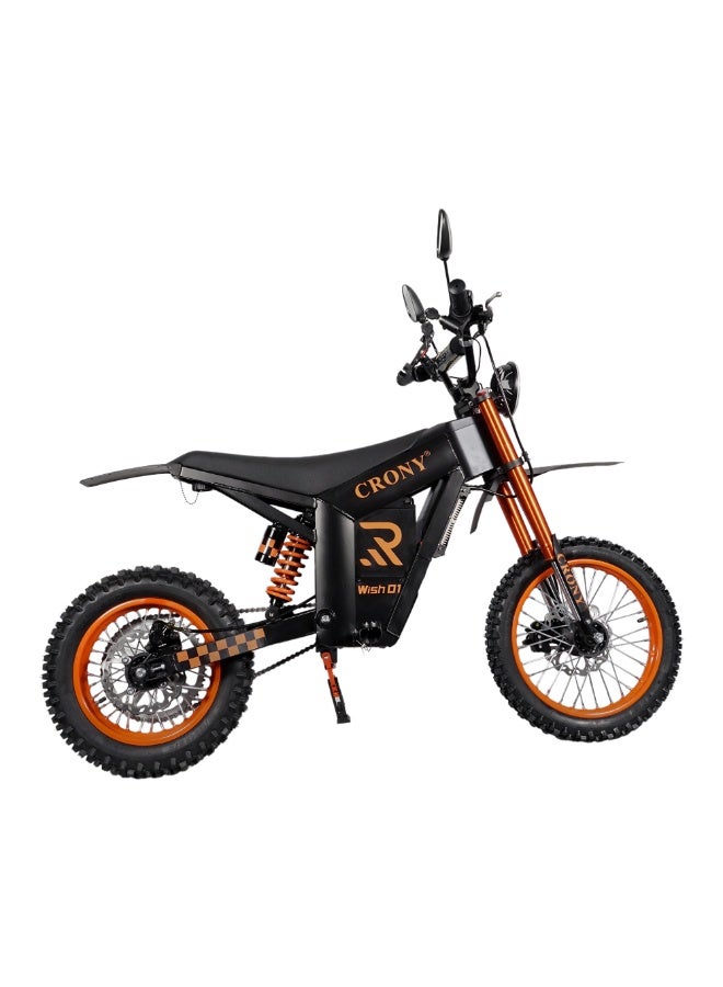 Crony WISH-01 1500W Electric Dirt Bike for Teens/Adults – 70Kilo/H High-Speed Off-Road E-Motocross Bike with 48V/25AH Lithium Battery, 60KM Long-Range, Dual Disc Brakes, Front & Rear Suspension, Brushless Motor, All-Terrain Tires, LED Headlamp, Rearview Mirror, Mobile Holder – Powerful Electric Trail Bike for Teens & Adults, Eco-Friendly Motocross Scooter - Image 1