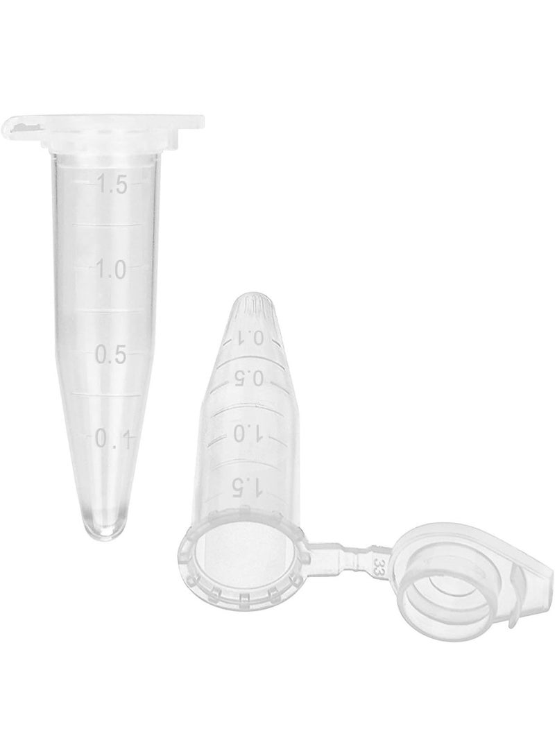 Protect Centrifuge Tube 1.5ml Micro Eppendorf Type | PP Polypropylene Lab Tube | Leak Proof Snap Cap | Clear Graduated Microcentrifuge Tube for Laboratory & Research Use - Image 3