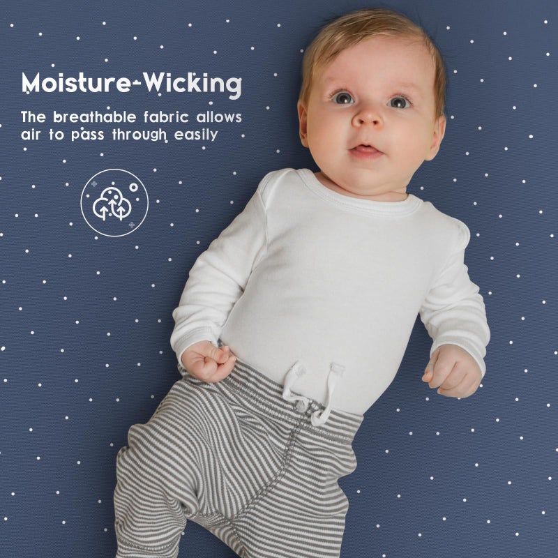 Yoofoss Pack and Play Sheets Fitted, Mini Crib Sheets 2-Pack for Pack N Play Mattress, Stretchy Playard Sheet, Soft and Breathable (Panda) - Image 5