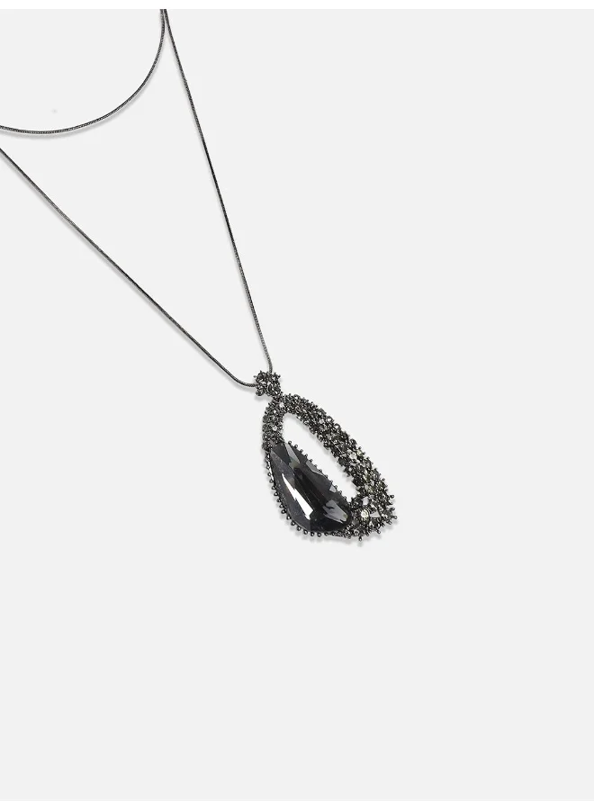 SOHI Crystal Enchantment Artificial Pendant Necklace Jewellery