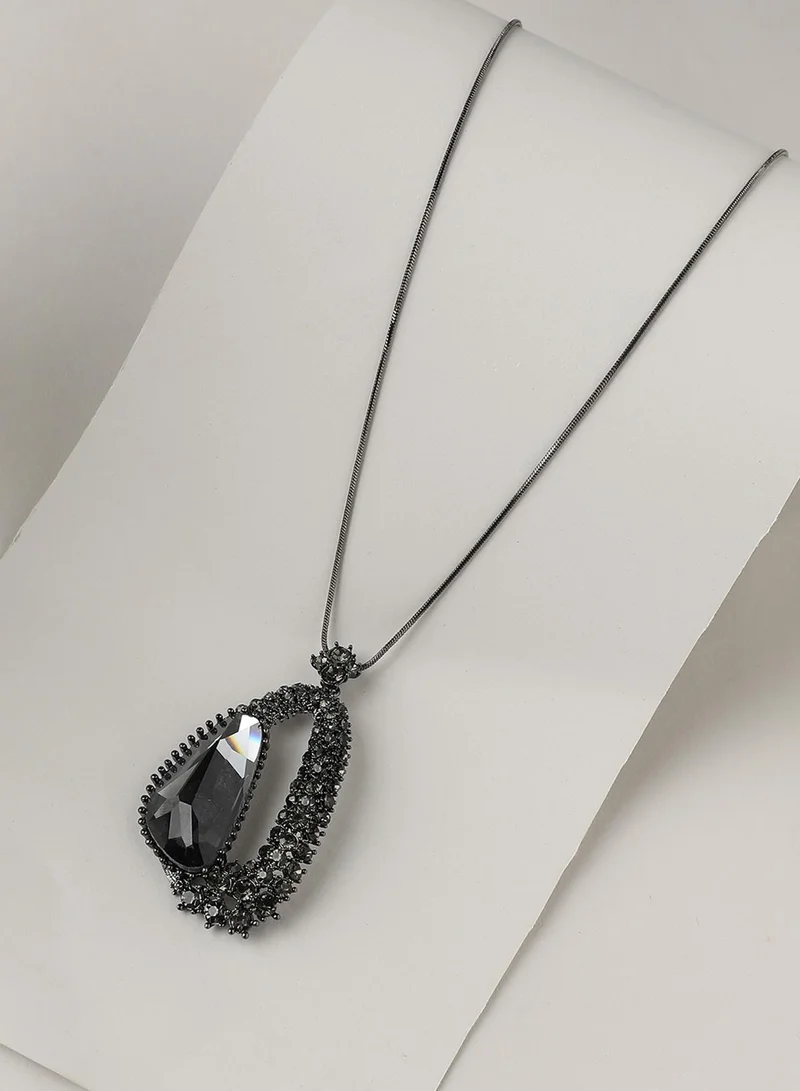 SOHI Crystal Enchantment Artificial Pendant Necklace Jewellery