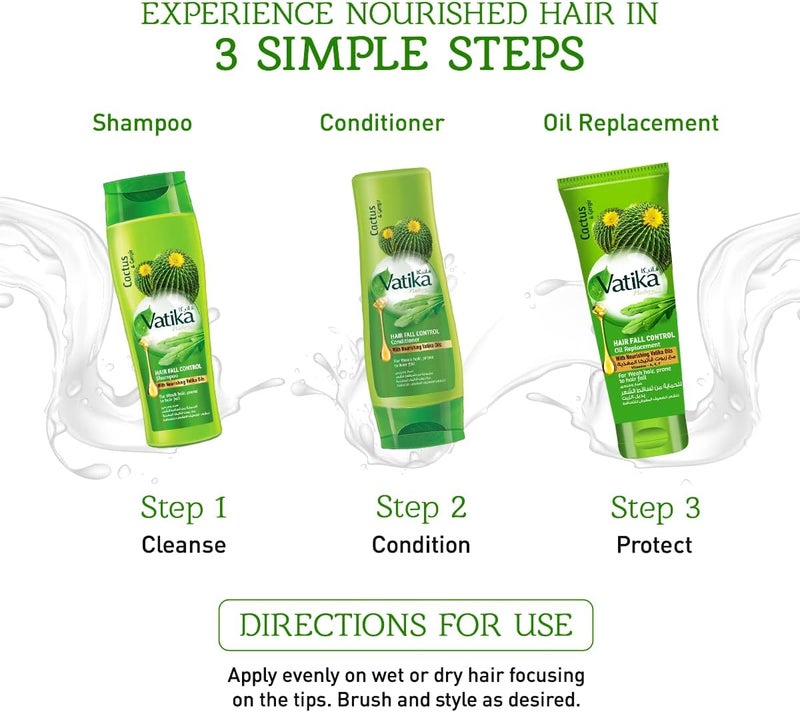 Vatika Naturals Hair Fall Control Oil Replacement Cream - 300 ml - Image 4