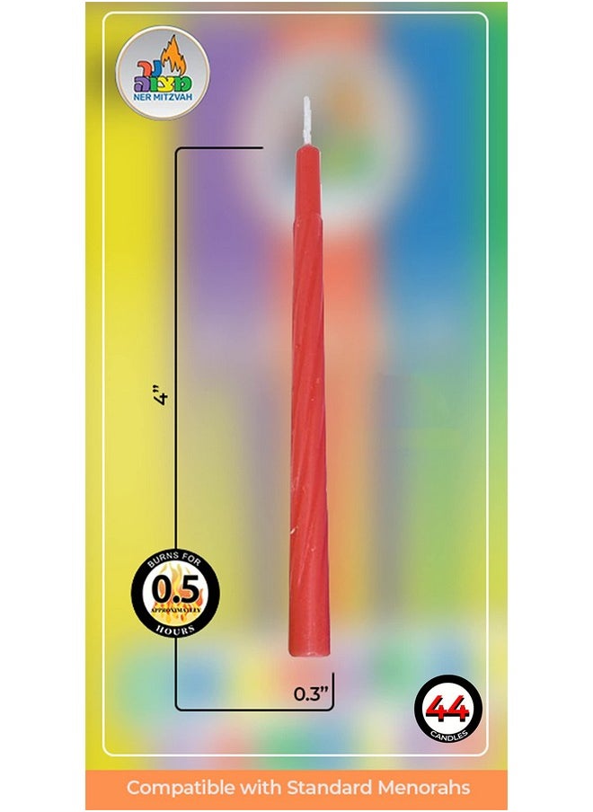 Ner Mitzvah Ner Mitzvah Colorful Chanukah Candles 1-Pack - Standard Size Fits Most Menorahs - Premium Quality Wax - Assorted Colors - Bulk Pack for All 8 Nights of Hanukkah  - Image 2