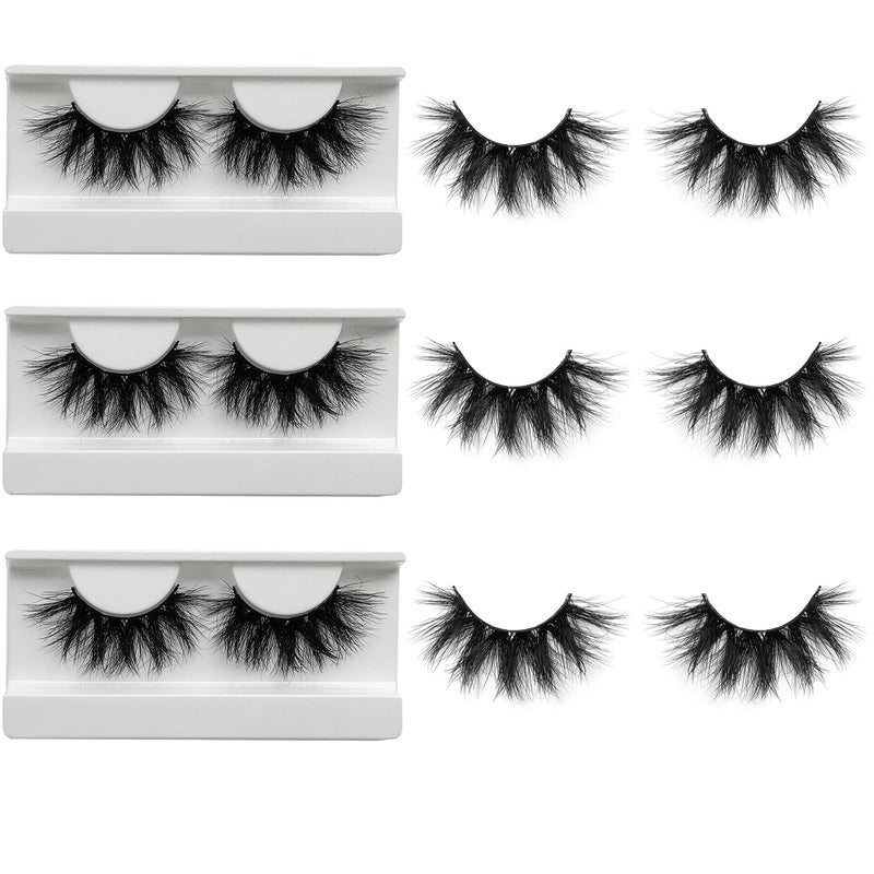 mikiwi Mink Lashes Mikiwi Eyelashes, 5D Super Fluffy Long Dramatic Eyelashes, Thick HandMade Full Strip Lashes, Cruelty-Free Lash 20-22MM - Image 3