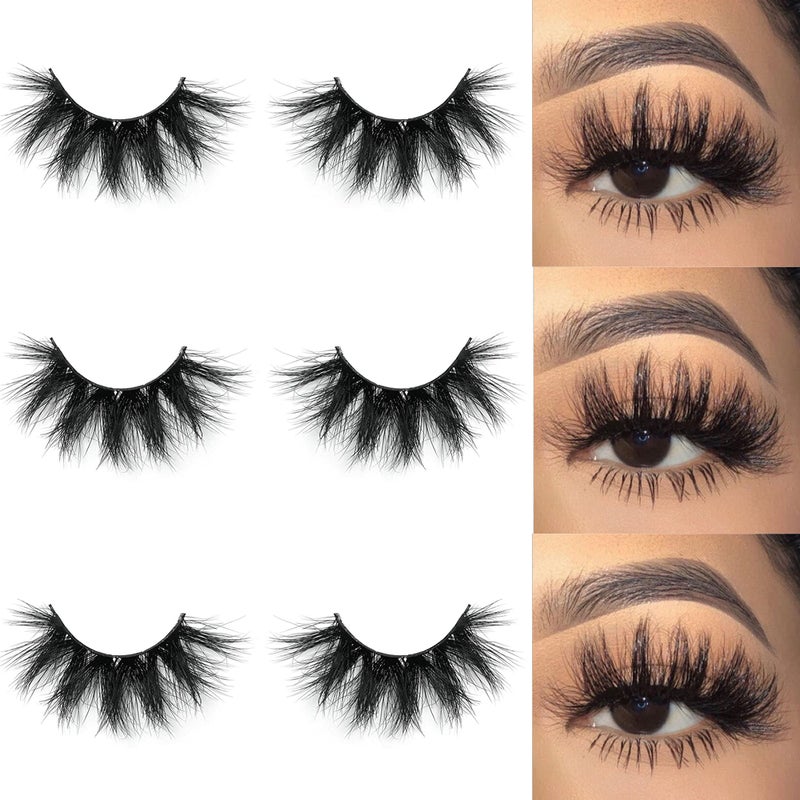 mikiwi Mink Lashes Mikiwi Eyelashes, 5D Super Fluffy Long Dramatic Eyelashes, Thick HandMade Full Strip Lashes, Cruelty-Free Lash 20-22MM - Image 1