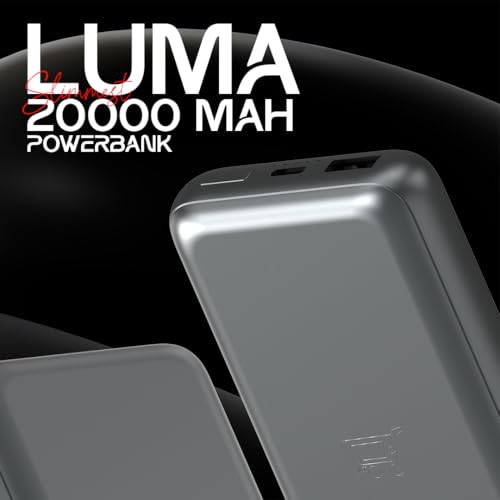 Phonokart Luma Slimmest 20000mAh Power Bank with 20W USB-C PD, 22.5W Fast USB-A, Ultra-Thin Aluminum Body, LED Indicator, and Dual-Port 15W Output. Charges iPhone 50% in 30 Minutes. - Image 2
