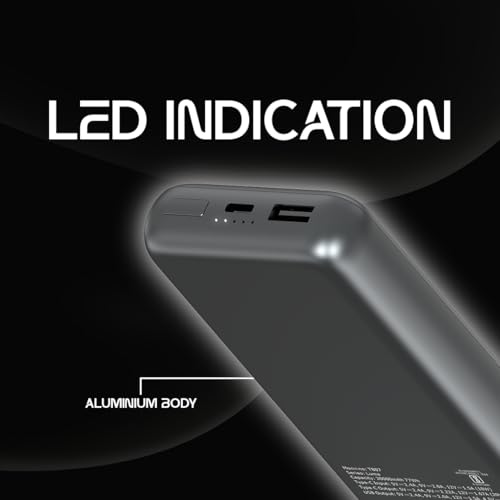 Phonokart Luma Slimmest 20000mAh Power Bank with 20W USB-C PD, 22.5W Fast USB-A, Ultra-Thin Aluminum Body, LED Indicator, and Dual-Port 15W Output. Charges iPhone 50% in 30 Minutes. - Image 3