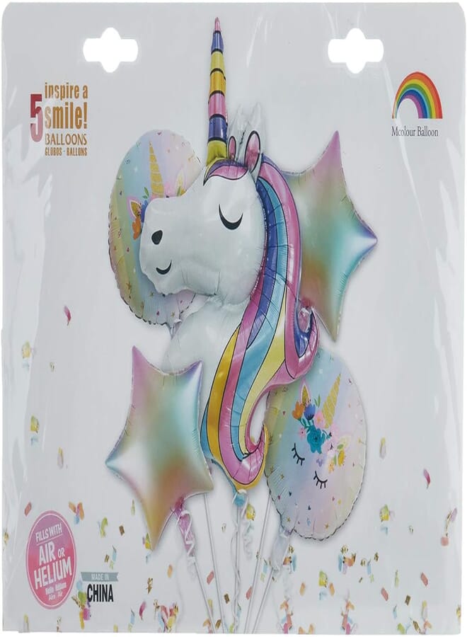 Mcolour Balloon Helium Balloons, 5 Pieces - Multi Color