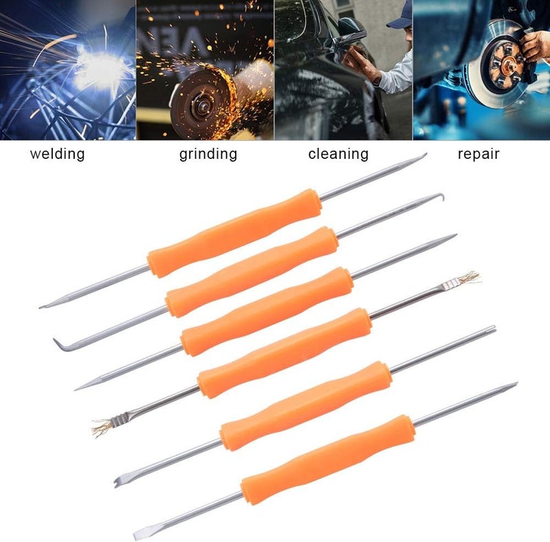 كلاراكو مجموعة أدوات مساعدة لحام من كلاركو، مكونة من 6 قطع، أدوات مساعدة لحام، مكونات إلكترونية، طقم أدوات طحن لحام، محطة مساعدة لحام، أدوات حديدية، طقم تنظيف لوحة الدوائر المطبوعة - Image 3