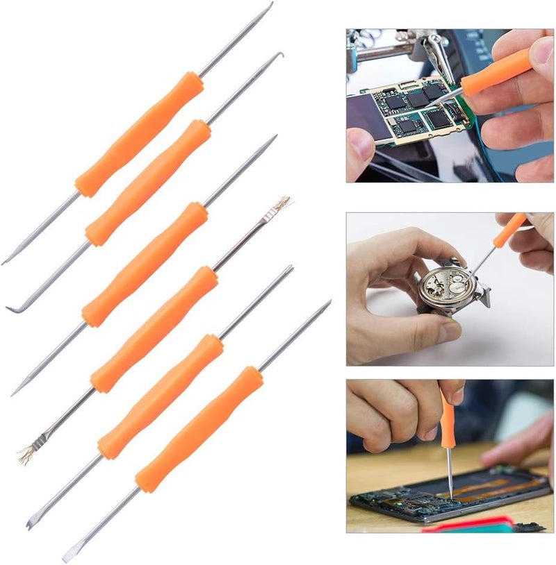 كلاراكو مجموعة أدوات مساعدة لحام من كلاركو، مكونة من 6 قطع، أدوات مساعدة لحام، مكونات إلكترونية، طقم أدوات طحن لحام، محطة مساعدة لحام، أدوات حديدية، طقم تنظيف لوحة الدوائر المطبوعة - Image 5