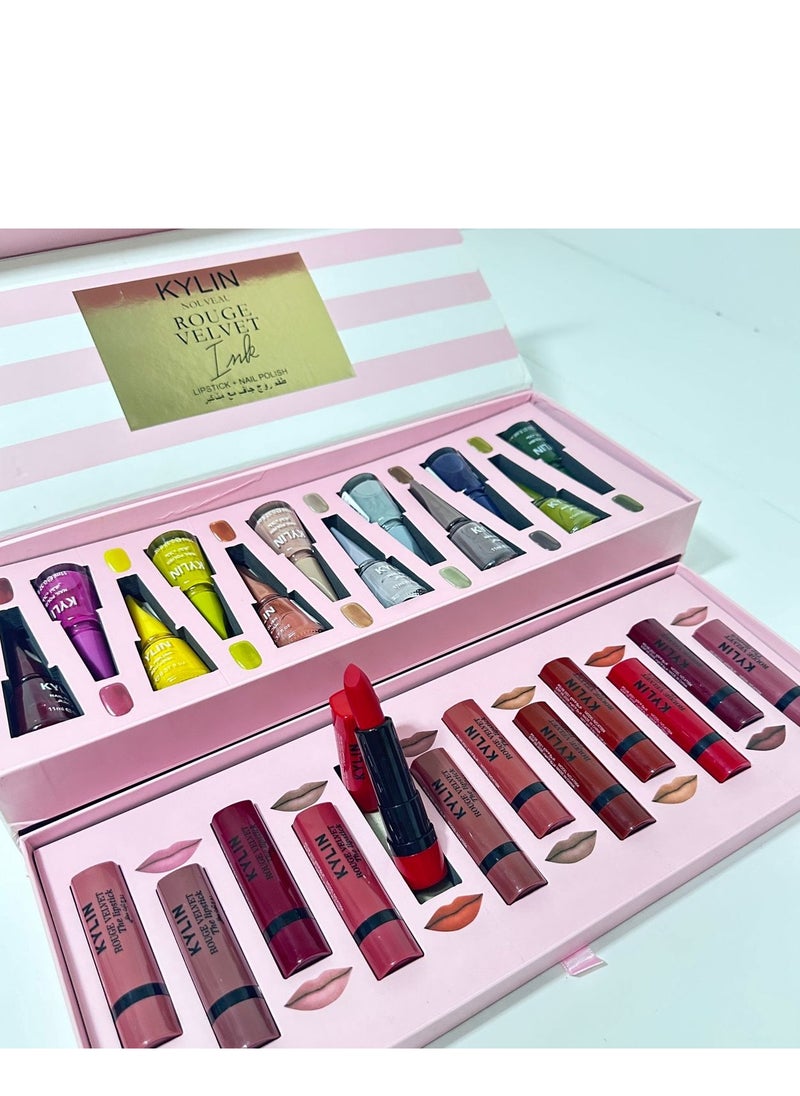KYLIN Kylin Nouveau Rouge Velvet Impr Lipstick Nail Polish  - Image 1