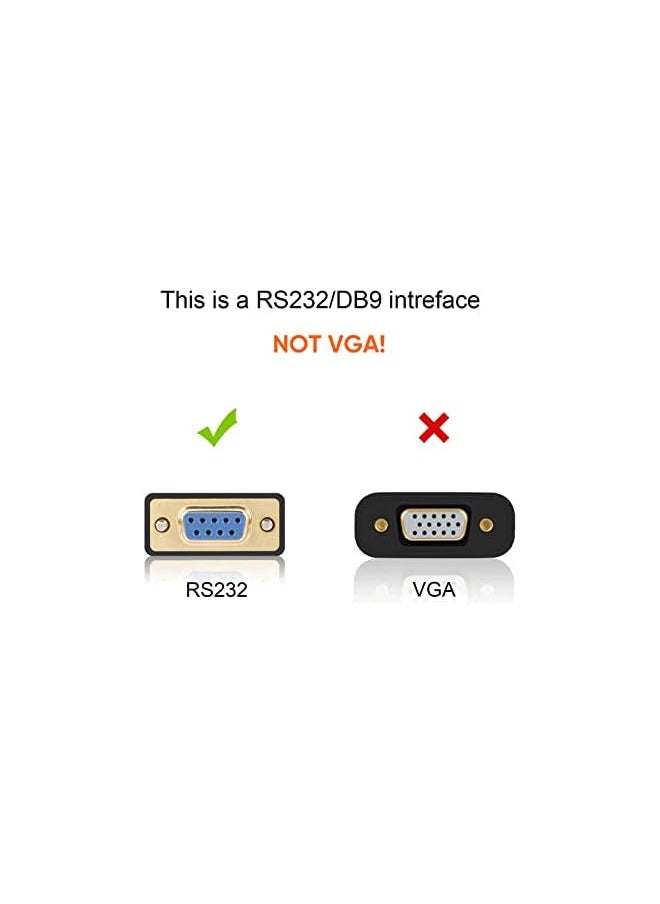 CableCreation - To Rs232 Adapter With Ftdi Chipset, Cablecreation Usb 2.0 Male To Rs232 Female Db9 Serial Converter For Cashier Register,Modem,Scanner,Industriual Machinery,Cnc And Above,Black - Image 1