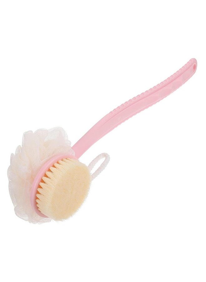 Concepta Concepta Shower Body Brush with Bristles and Loofah, Back Scrubber Mesh Sponge with Curved Long Handle for Skin Exfoliating Bath, Massage Bristles Suitable for Men and Women (Pack of 1 Pis)  - Image 1