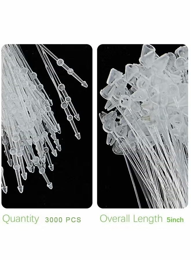 Plastic Fastener Clear Hang Tag Snap Lock Plastic Tag Fasteners Pin Security Loop for Retail Store Clothing Price Tag Pins (2000 Pcs, 5 inch) - Image 4