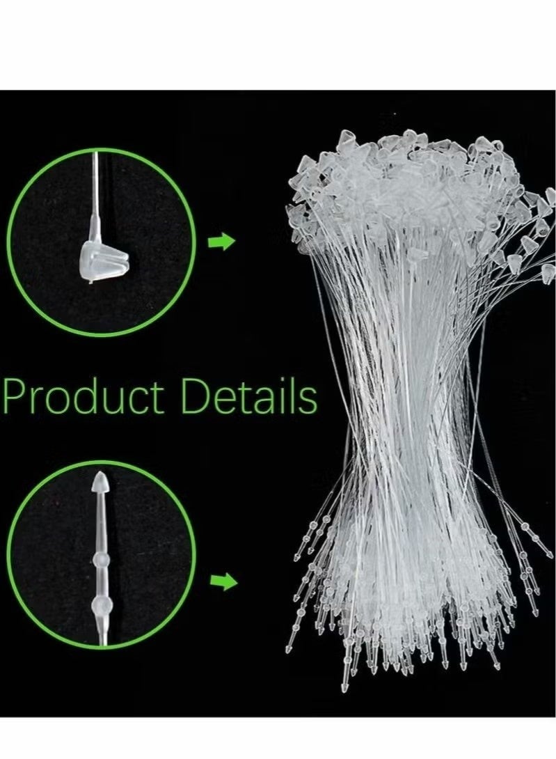 Plastic Fastener Clear Hang Tag Snap Lock Plastic Tag Fasteners Pin Security Loop for Retail Store Clothing Price Tag Pins (2000 Pcs, 5 inch) - Image 3