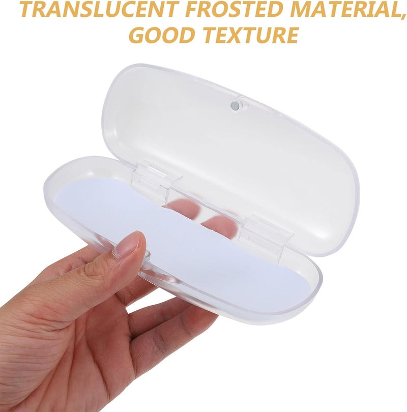 كلاراكو Klarako نظارات شفافة قطعتين حافظة نظارات صندوق حافظة نظارات حافظة نظارات شفافة صلبة للنساء والرجال نظارات شمسية للرجال - Image 3