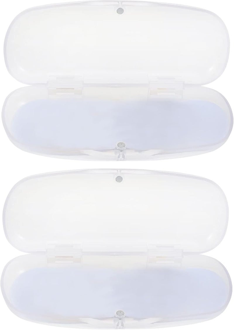 كلاراكو Klarako نظارات شفافة قطعتين حافظة نظارات صندوق حافظة نظارات حافظة نظارات شفافة صلبة للنساء والرجال نظارات شمسية للرجال - Image 1