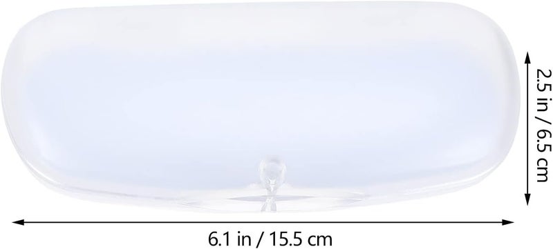 كلاراكو Klarako نظارات شفافة قطعتين حافظة نظارات صندوق حافظة نظارات حافظة نظارات شفافة صلبة للنساء والرجال نظارات شمسية للرجال - Image 4