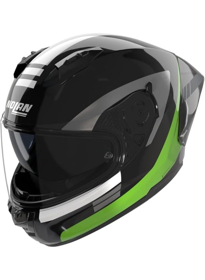 Nolan N60-6 SPORT CONTRASTO BLACK/FLUORESCENT GREEN GLOSSY Helmet - Image 1