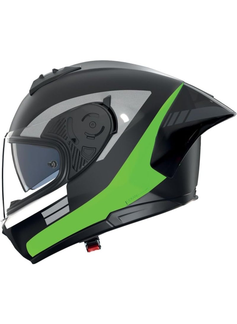 Nolan N60-6 SPORT CONTRASTO BLACK/FLUORESCENT GREEN GLOSSY Helmet - Image 2