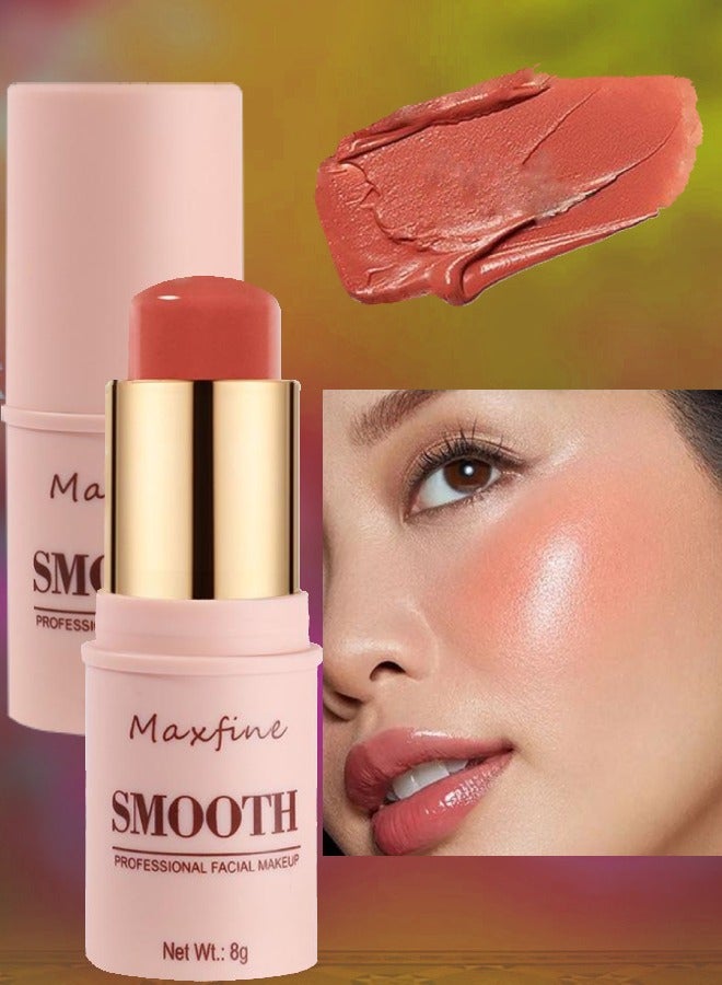Maxfine 3 in 1 Multi Stick for Lipstick Blush and Eyeshadow Professional Facial Makeup Multi Stick for Lips Cheeks and Eyes Long Lasting Smooth Blush Stick Blusher Tinted Moisture Stick 04  - Image 1