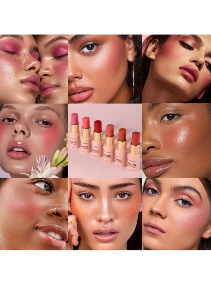 Maxfine 3 in 1 Multi Stick for Lipstick Blush and Eyeshadow Professional Facial Makeup Multi Stick for Lips Cheeks and Eyes Long Lasting Smooth Blush Stick Blusher Tinted Moisture Stick 04  - Image 2