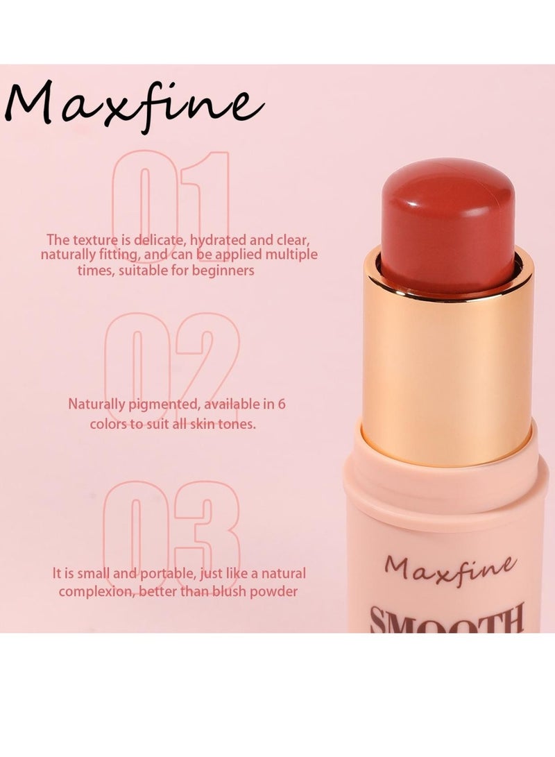 Maxfine 3 in 1 Multi Stick for Lipstick Blush and Eyeshadow Professional Facial Makeup Multi Stick for Lips Cheeks and Eyes Long Lasting Smooth Blush Stick Blusher Tinted Moisture Stick 04  - Image 3