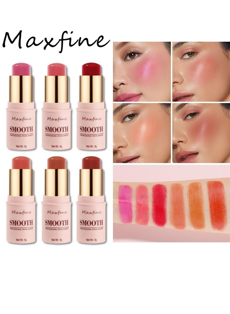 Maxfine 3 in 1 Multi Stick for Lipstick Blush and Eyeshadow Professional Facial Makeup Multi Stick for Lips Cheeks and Eyes Long Lasting Smooth Blush Stick Blusher Tinted Moisture Stick 04  - Image 4